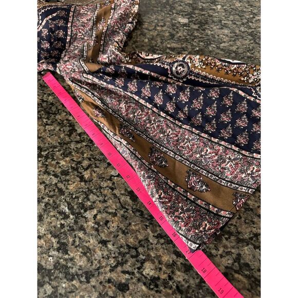 Loveriche Women's Bohemian Paisley Maxi Dress w/ Red Belt Size S - Picture 10 of 12